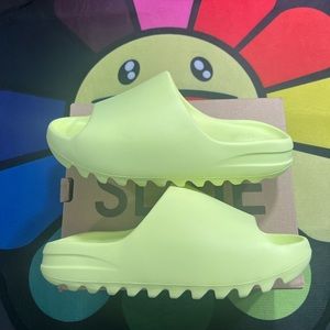 Yeezy slide green glow